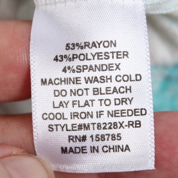 Above & Beyond 3X Pastel Stripe Lattice Sleeve Top - Picture 6 of 8